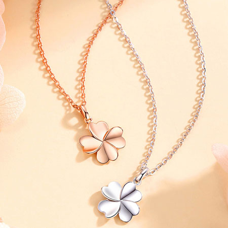 Four Leaf Clover Gold Charm Necklace