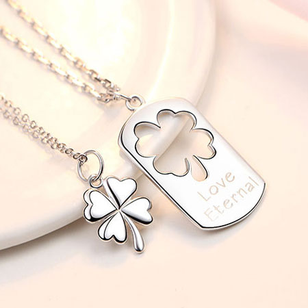 Four-leaf Clover of Fortune Charm Necklace