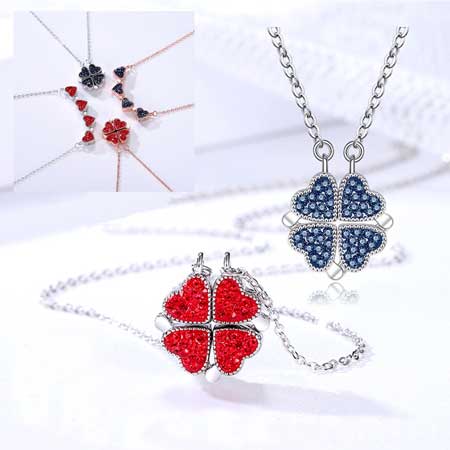 Two-in-One Four-leaf Clover Necklace