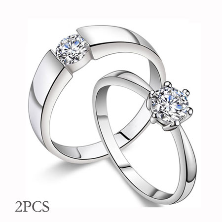 His and Hers Matching Wedding Rings Sets - JewelryEva