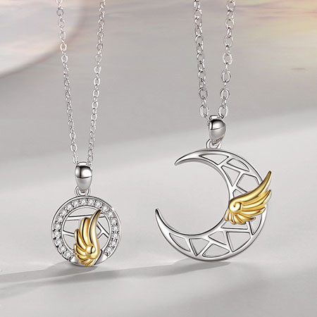 Magnetic Necklace Sun and Moon for Her/Him